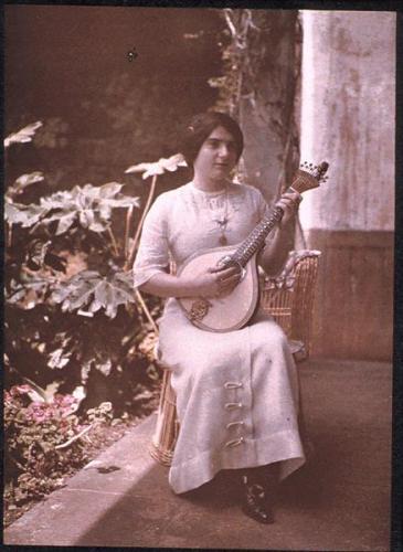 Woman Playing the Portuguese Guitar - Sarah Angelina Acland - c. 1910