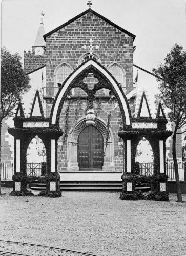 Arco triunfal da Sé, Visita Real - Vicentes - 1901