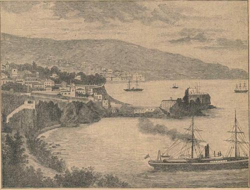 Ansicht von Funchal auf Madeira - desc. - século XIX
