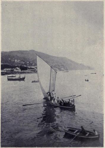 West Country Passenger Boat Sailing into Harbour - desc. - 1909